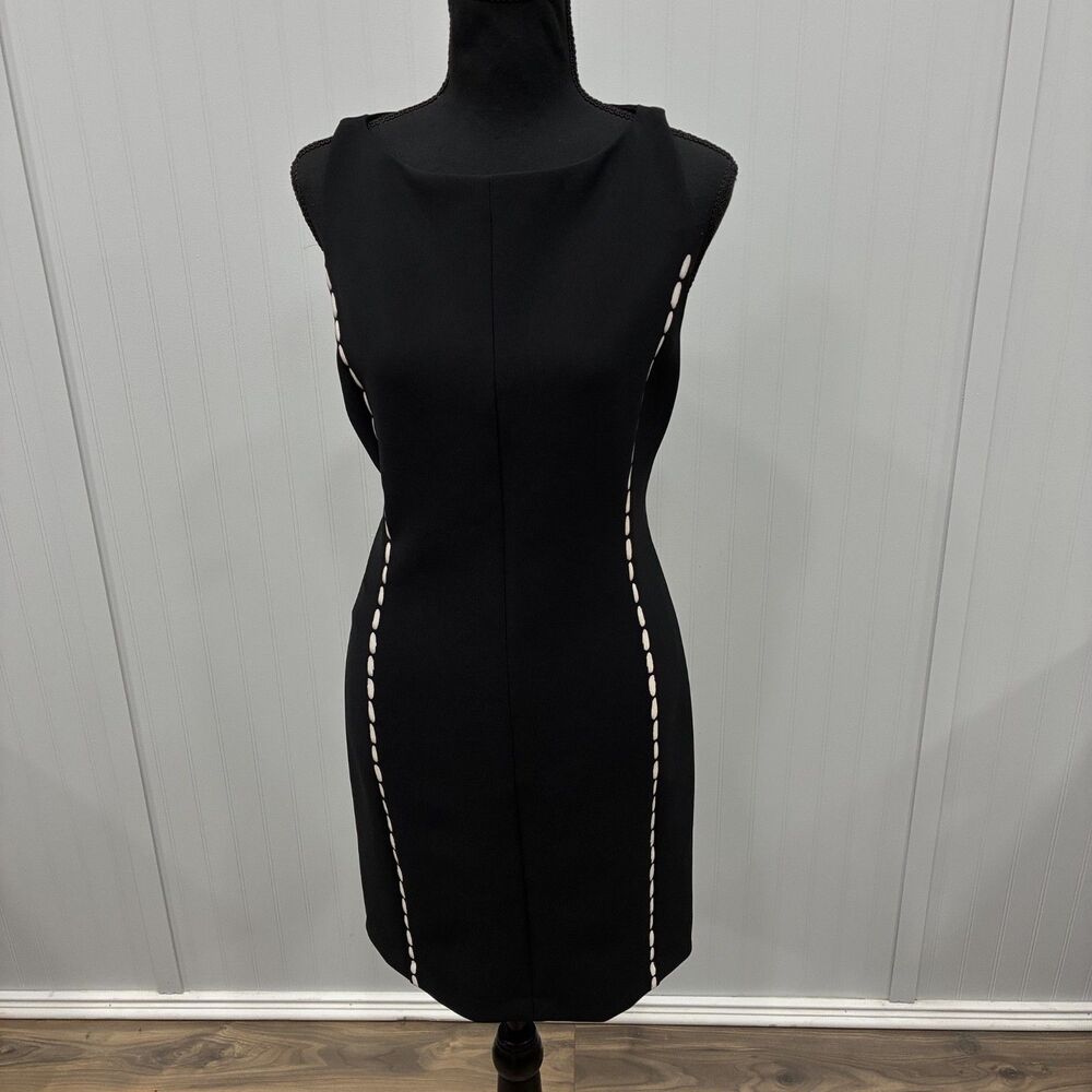 Emporio Armani Women's Size 4 Black Sleeveless Sheath Dress Chic Quiet Luxury